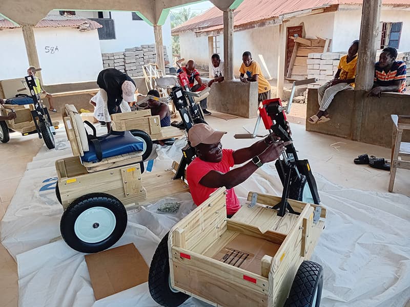making mobility carts in sierra leone 
